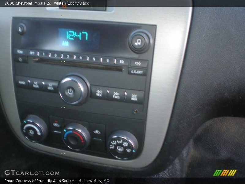 White / Ebony Black 2008 Chevrolet Impala LS