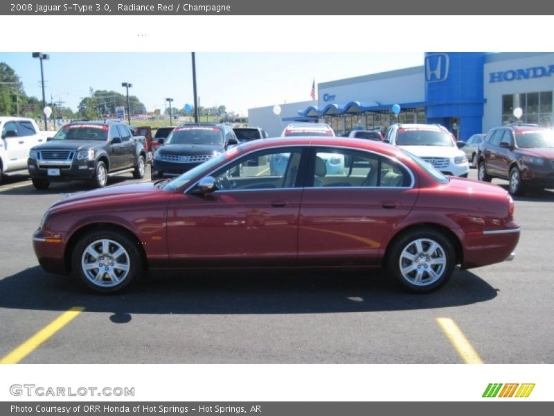 Radiance Red / Champagne 2008 Jaguar S-Type 3.0
