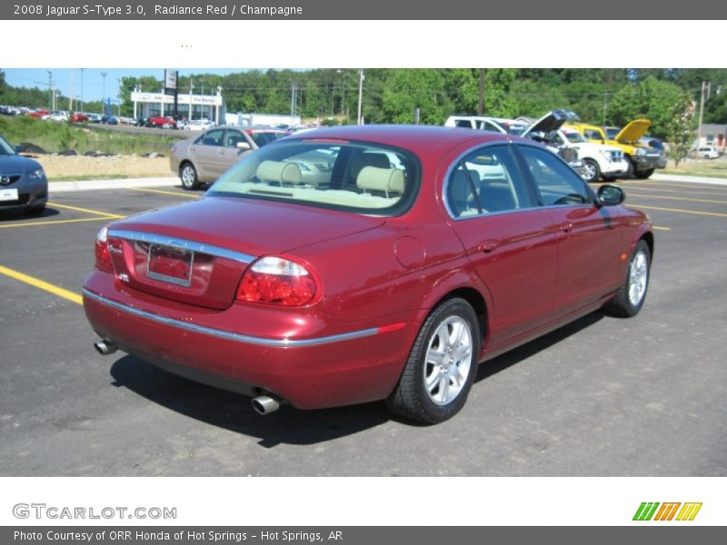 Radiance Red / Champagne 2008 Jaguar S-Type 3.0