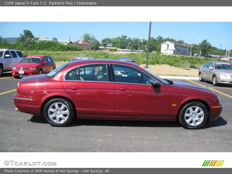 Radiance Red / Champagne 2008 Jaguar S-Type 3.0