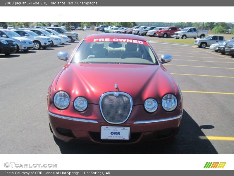 Radiance Red / Champagne 2008 Jaguar S-Type 3.0
