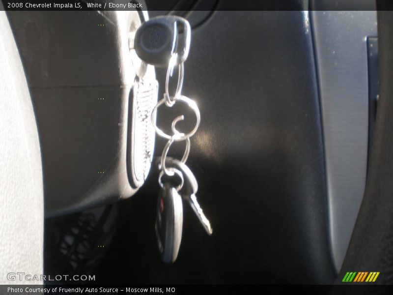 White / Ebony Black 2008 Chevrolet Impala LS