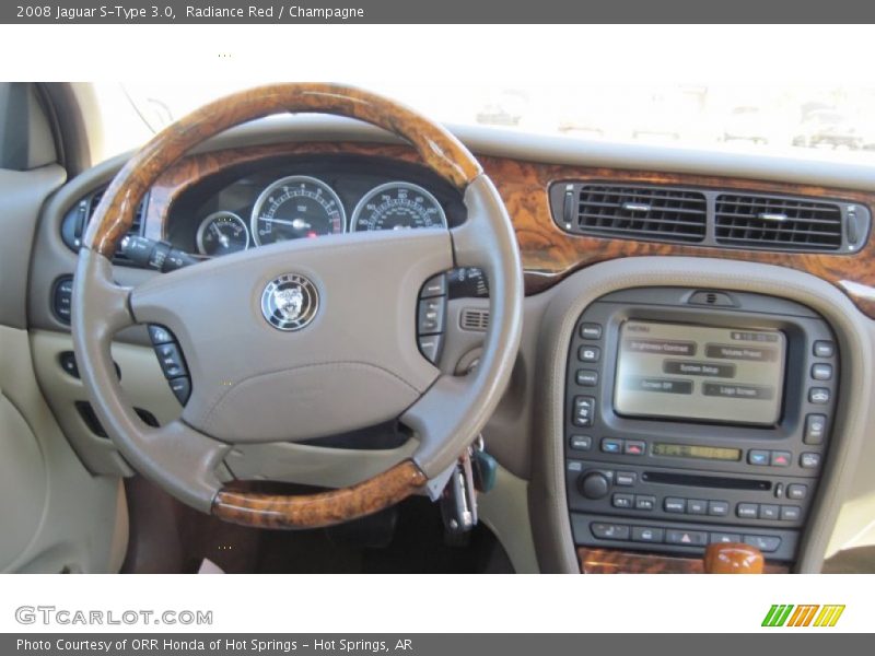 Radiance Red / Champagne 2008 Jaguar S-Type 3.0