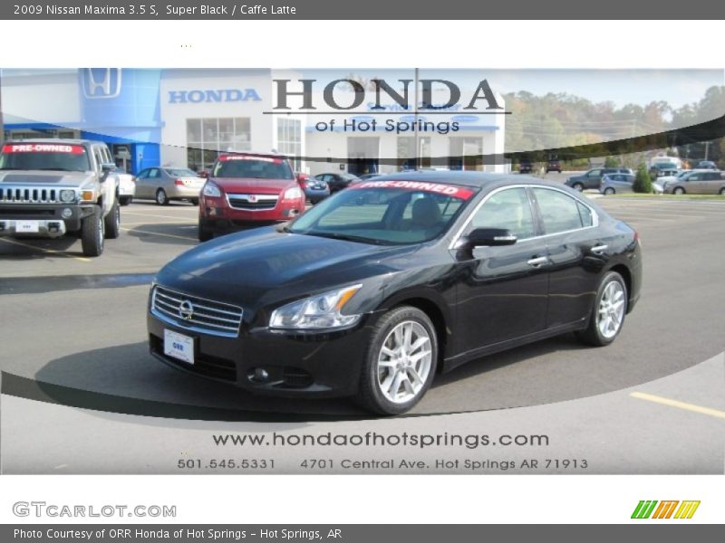 Super Black / Caffe Latte 2009 Nissan Maxima 3.5 S