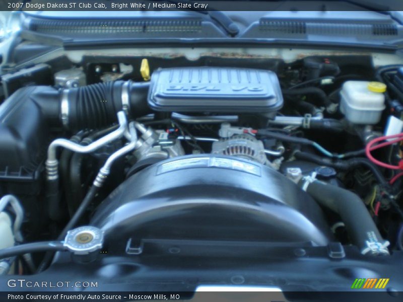 Bright White / Medium Slate Gray 2007 Dodge Dakota ST Club Cab