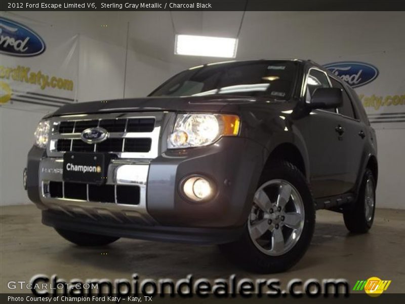 Sterling Gray Metallic / Charcoal Black 2012 Ford Escape Limited V6