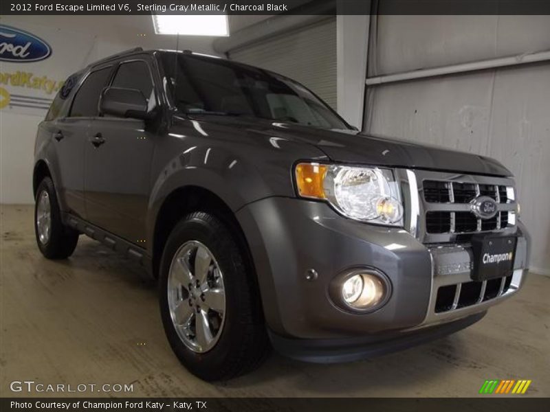 Sterling Gray Metallic / Charcoal Black 2012 Ford Escape Limited V6