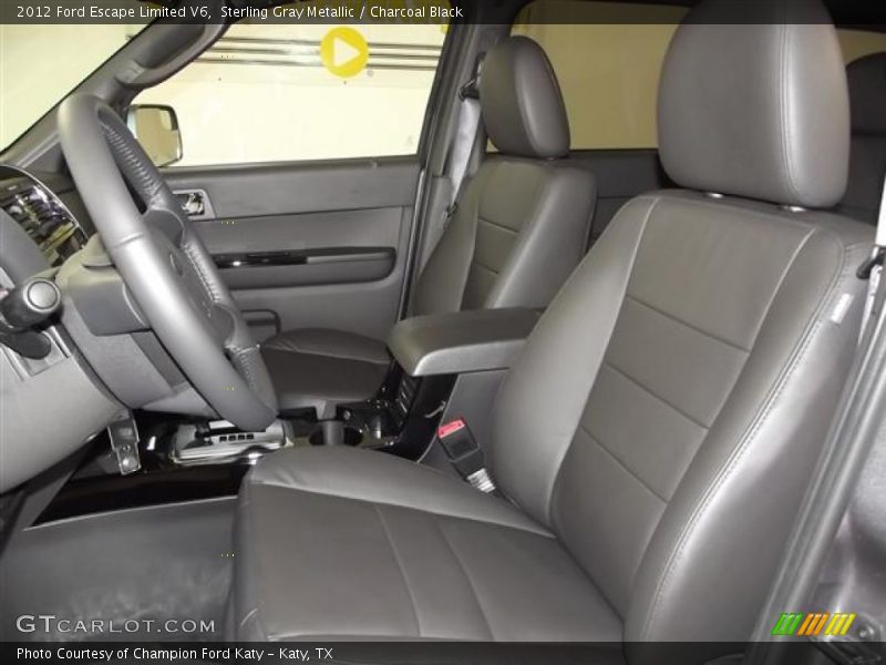 Sterling Gray Metallic / Charcoal Black 2012 Ford Escape Limited V6