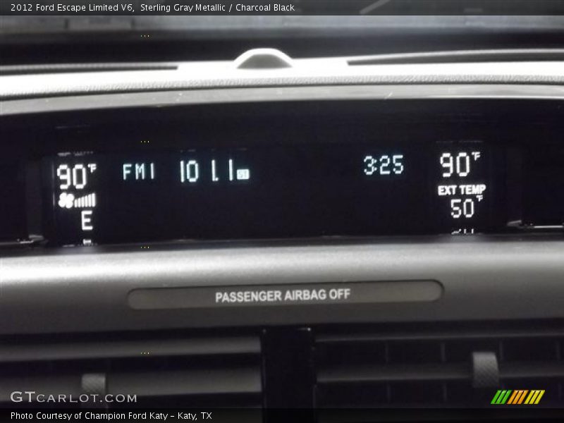 Sterling Gray Metallic / Charcoal Black 2012 Ford Escape Limited V6