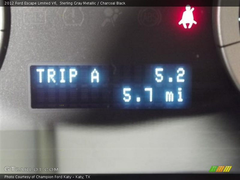 Sterling Gray Metallic / Charcoal Black 2012 Ford Escape Limited V6
