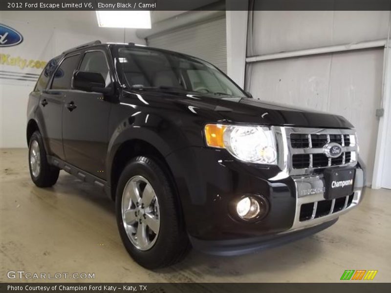 Ebony Black / Camel 2012 Ford Escape Limited V6