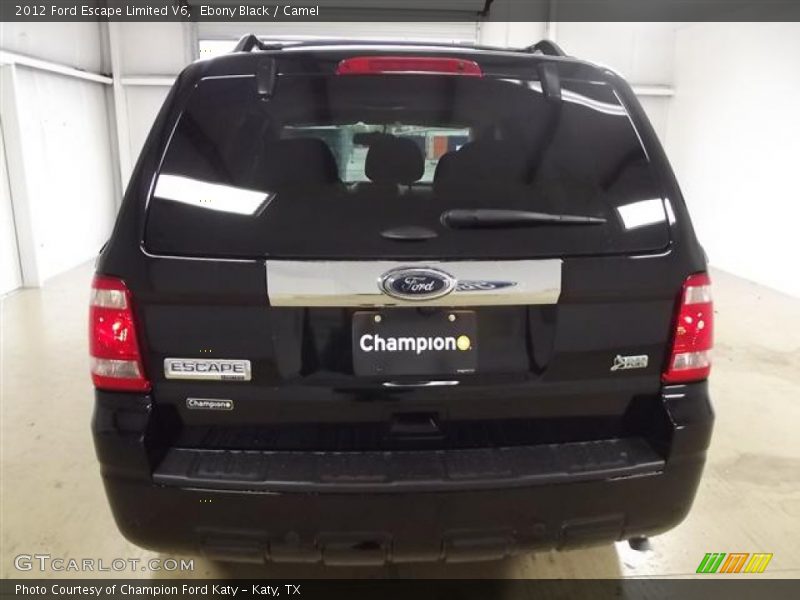 Ebony Black / Camel 2012 Ford Escape Limited V6
