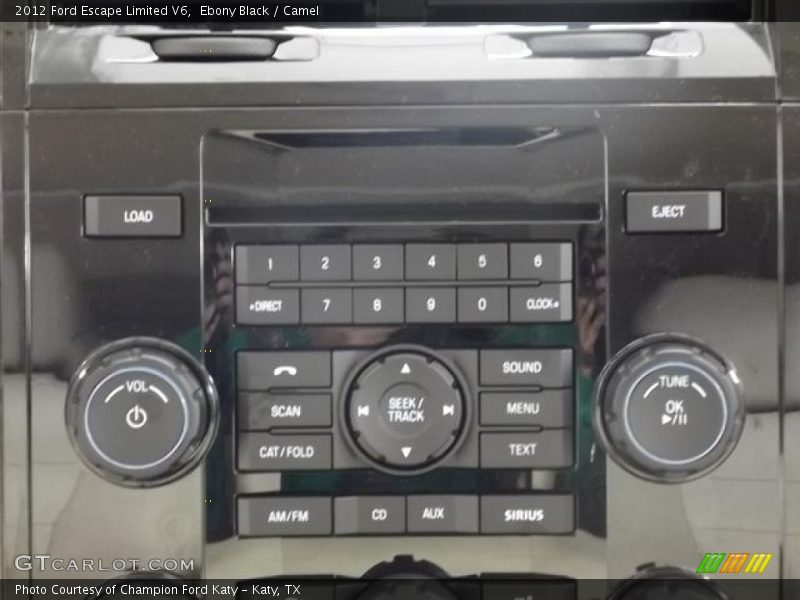 Ebony Black / Camel 2012 Ford Escape Limited V6