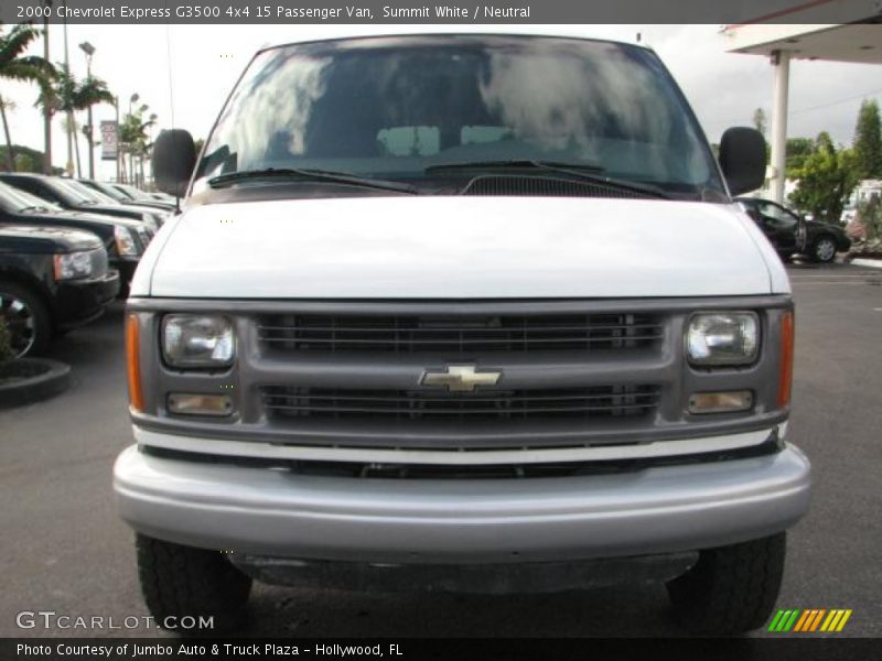 Summit White / Neutral 2000 Chevrolet Express G3500 4x4 15 Passenger Van