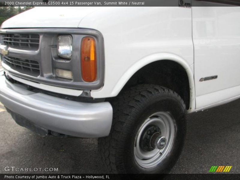 Summit White / Neutral 2000 Chevrolet Express G3500 4x4 15 Passenger Van