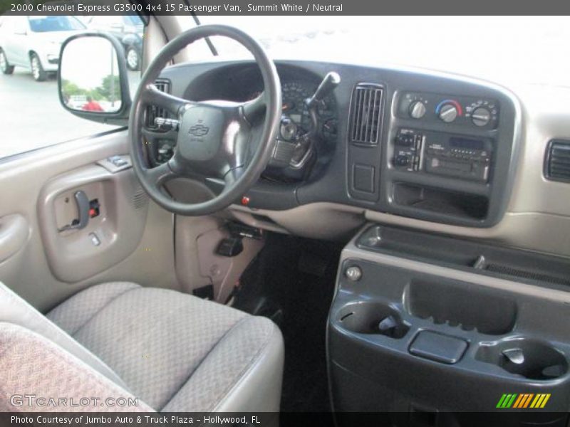 Summit White / Neutral 2000 Chevrolet Express G3500 4x4 15 Passenger Van
