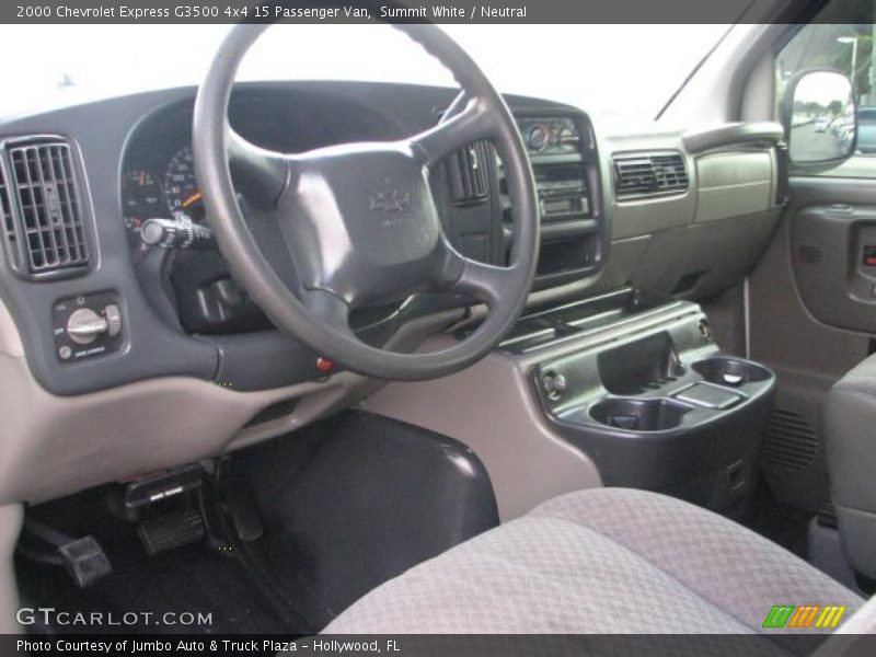 Summit White / Neutral 2000 Chevrolet Express G3500 4x4 15 Passenger Van