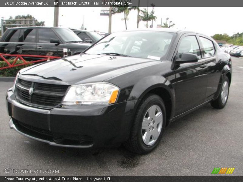 Brilliant Black Crystal Pearl / Dark Slate Gray 2010 Dodge Avenger SXT