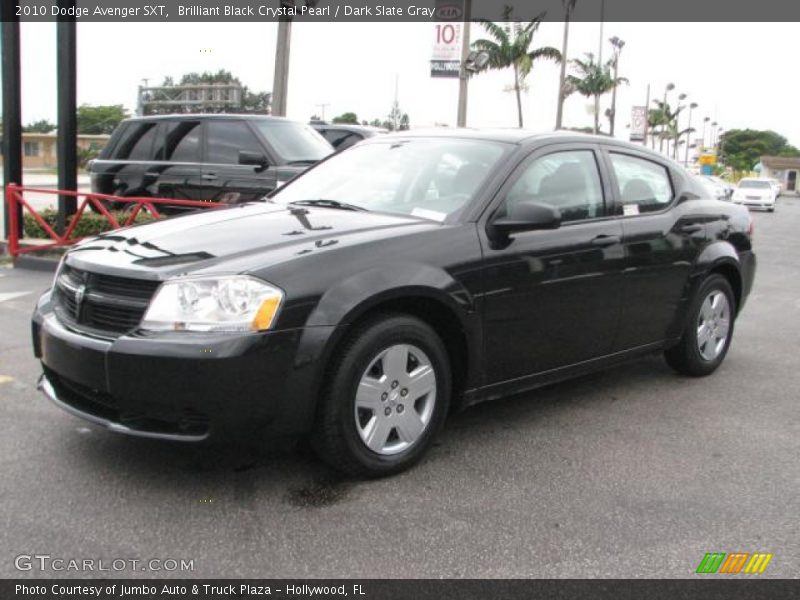 Brilliant Black Crystal Pearl / Dark Slate Gray 2010 Dodge Avenger SXT