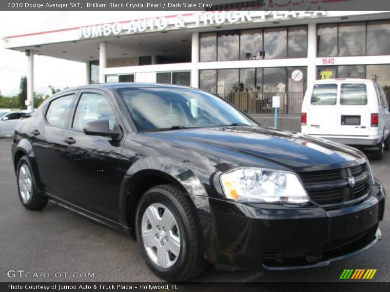 Brilliant Black Crystal Pearl / Dark Slate Gray 2010 Dodge Avenger SXT