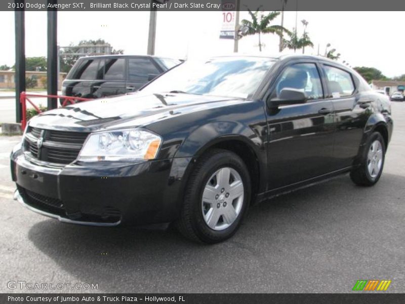 Brilliant Black Crystal Pearl / Dark Slate Gray 2010 Dodge Avenger SXT