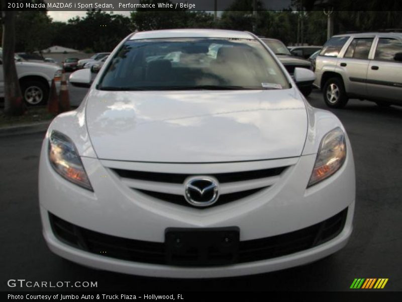 Performance White / Beige 2010 Mazda MAZDA6 i Sport Sedan