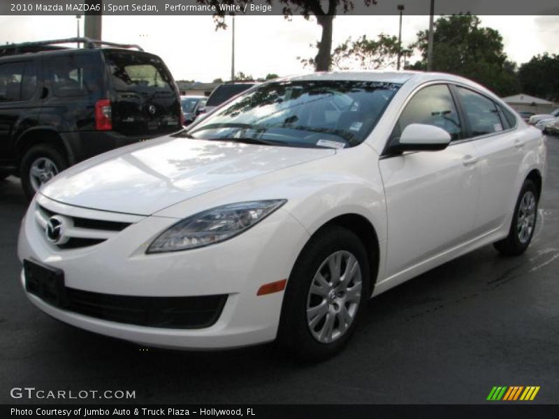 Performance White / Beige 2010 Mazda MAZDA6 i Sport Sedan