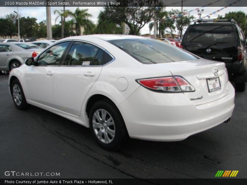 Performance White / Beige 2010 Mazda MAZDA6 i Sport Sedan