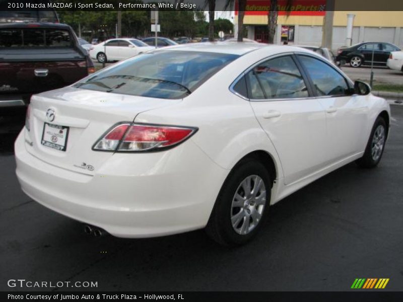 Performance White / Beige 2010 Mazda MAZDA6 i Sport Sedan