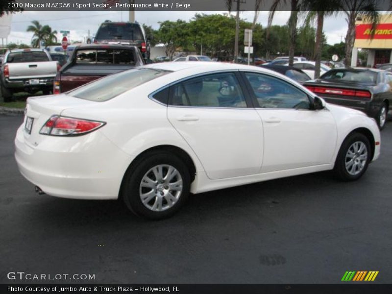 Performance White / Beige 2010 Mazda MAZDA6 i Sport Sedan
