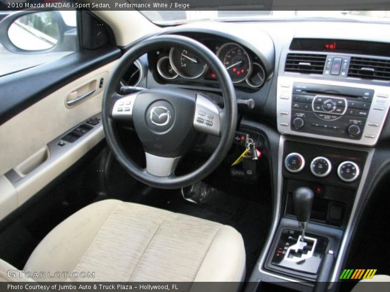 Performance White / Beige 2010 Mazda MAZDA6 i Sport Sedan