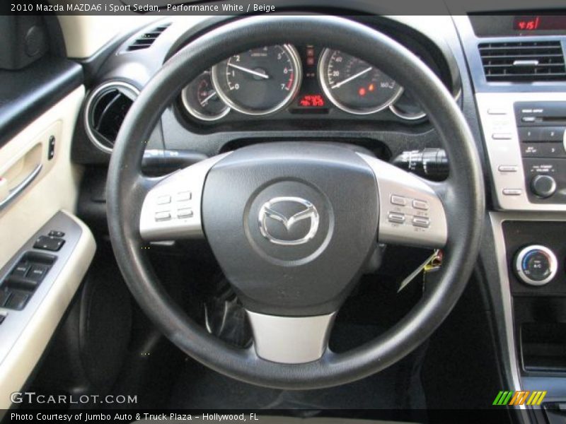 Performance White / Beige 2010 Mazda MAZDA6 i Sport Sedan