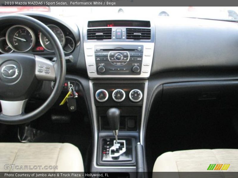 Performance White / Beige 2010 Mazda MAZDA6 i Sport Sedan