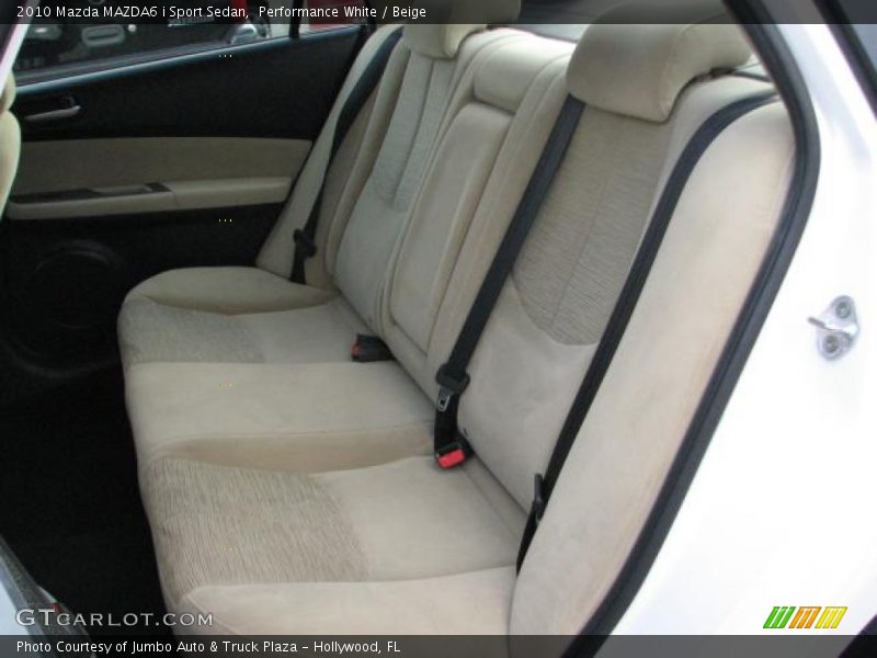 Performance White / Beige 2010 Mazda MAZDA6 i Sport Sedan