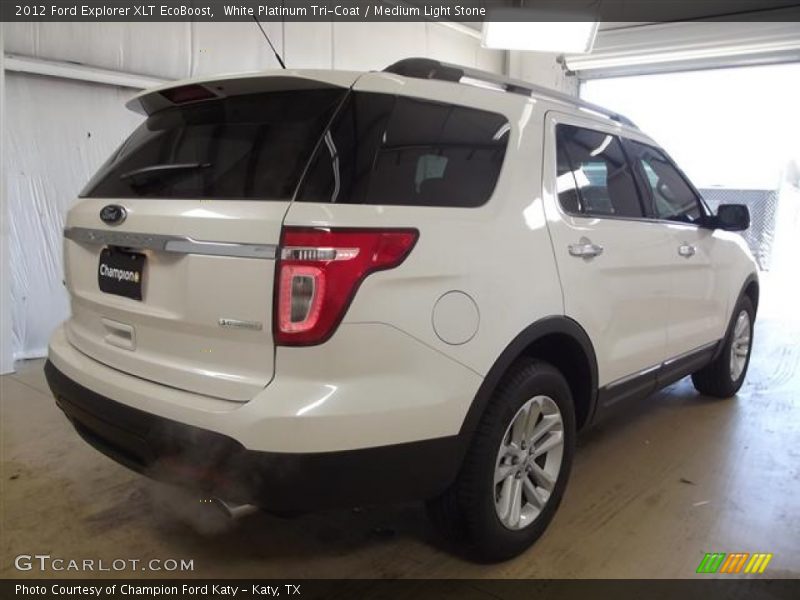 White Platinum Tri-Coat / Medium Light Stone 2012 Ford Explorer XLT EcoBoost
