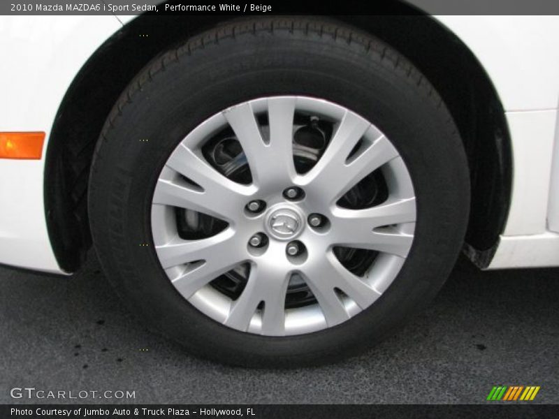 Performance White / Beige 2010 Mazda MAZDA6 i Sport Sedan