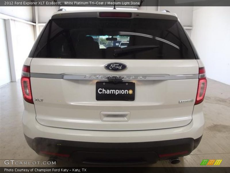 White Platinum Tri-Coat / Medium Light Stone 2012 Ford Explorer XLT EcoBoost