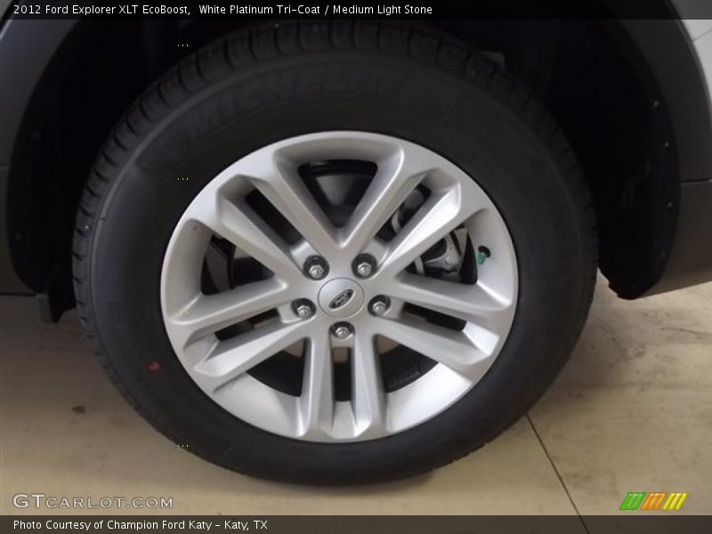 White Platinum Tri-Coat / Medium Light Stone 2012 Ford Explorer XLT EcoBoost