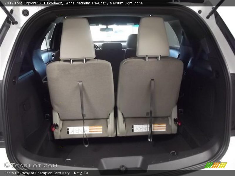 White Platinum Tri-Coat / Medium Light Stone 2012 Ford Explorer XLT EcoBoost