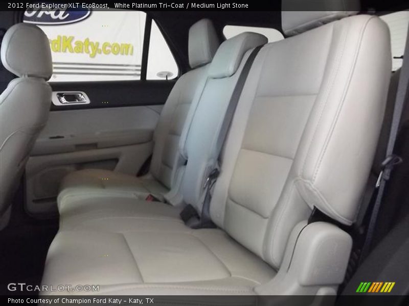 White Platinum Tri-Coat / Medium Light Stone 2012 Ford Explorer XLT EcoBoost