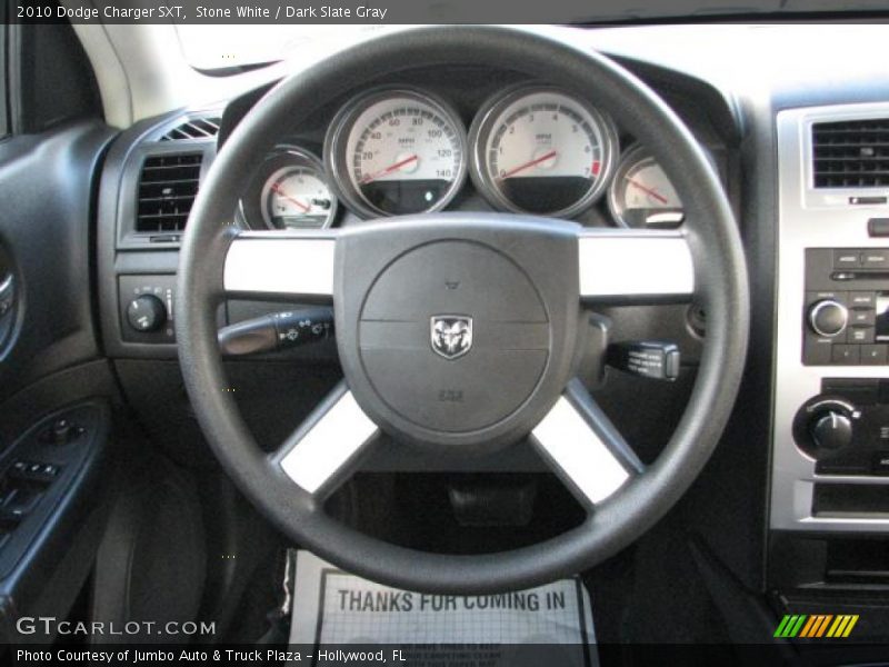 Stone White / Dark Slate Gray 2010 Dodge Charger SXT