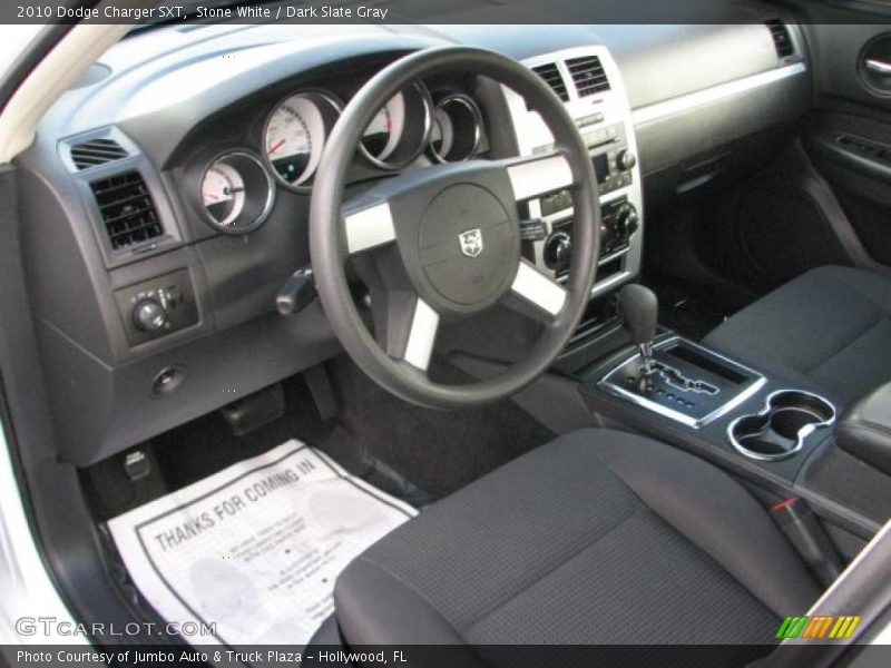 Stone White / Dark Slate Gray 2010 Dodge Charger SXT