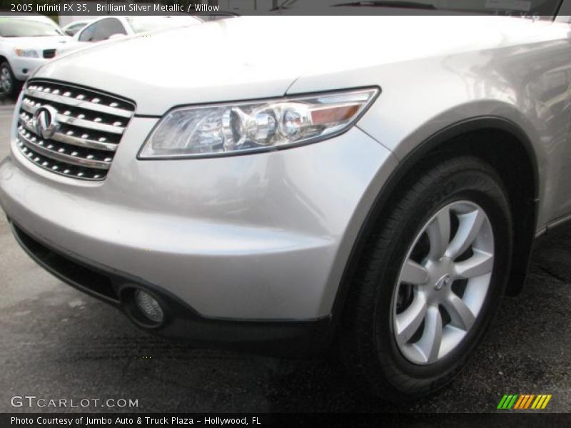 Brilliant Silver Metallic / Willow 2005 Infiniti FX 35