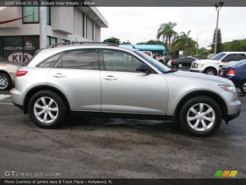 Brilliant Silver Metallic / Willow 2005 Infiniti FX 35