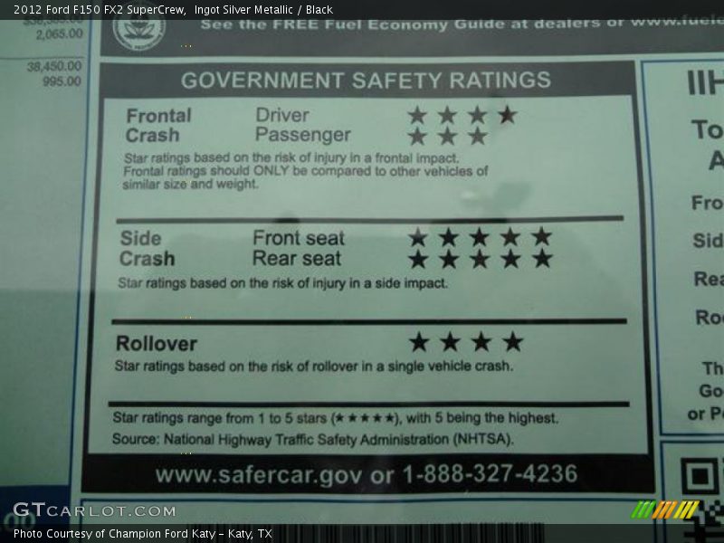  2012 F150 FX2 SuperCrew Window Sticker