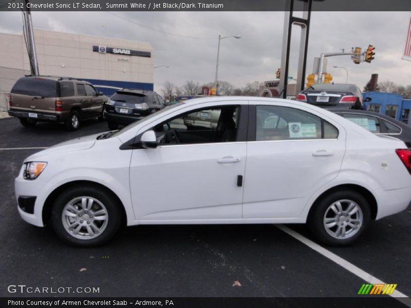 Summit White / Jet Black/Dark Titanium 2012 Chevrolet Sonic LT Sedan