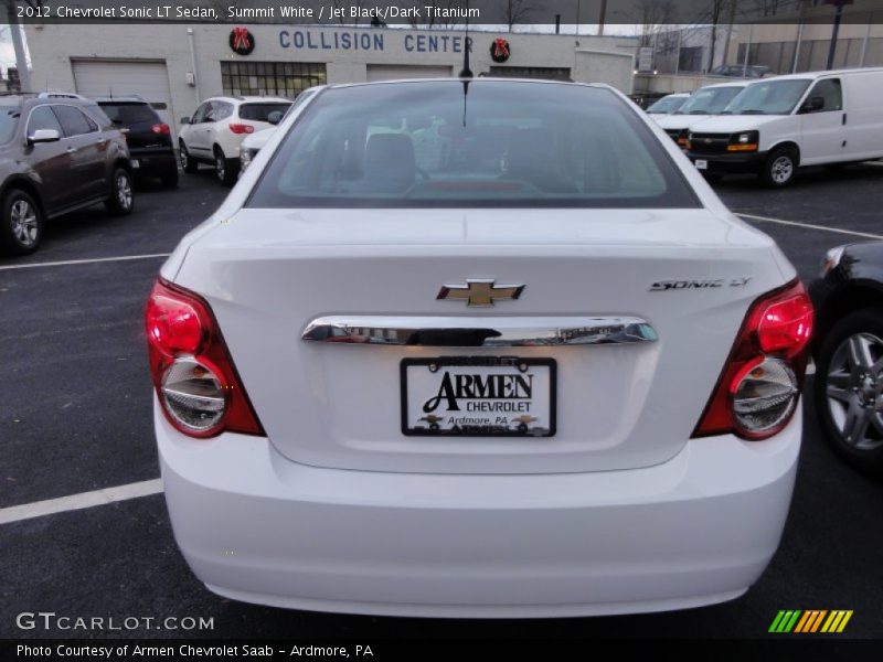 Summit White / Jet Black/Dark Titanium 2012 Chevrolet Sonic LT Sedan