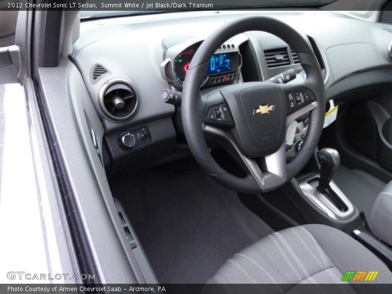 Summit White / Jet Black/Dark Titanium 2012 Chevrolet Sonic LT Sedan