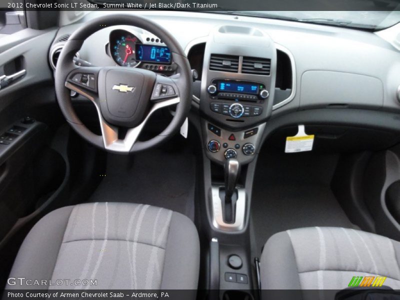 Summit White / Jet Black/Dark Titanium 2012 Chevrolet Sonic LT Sedan
