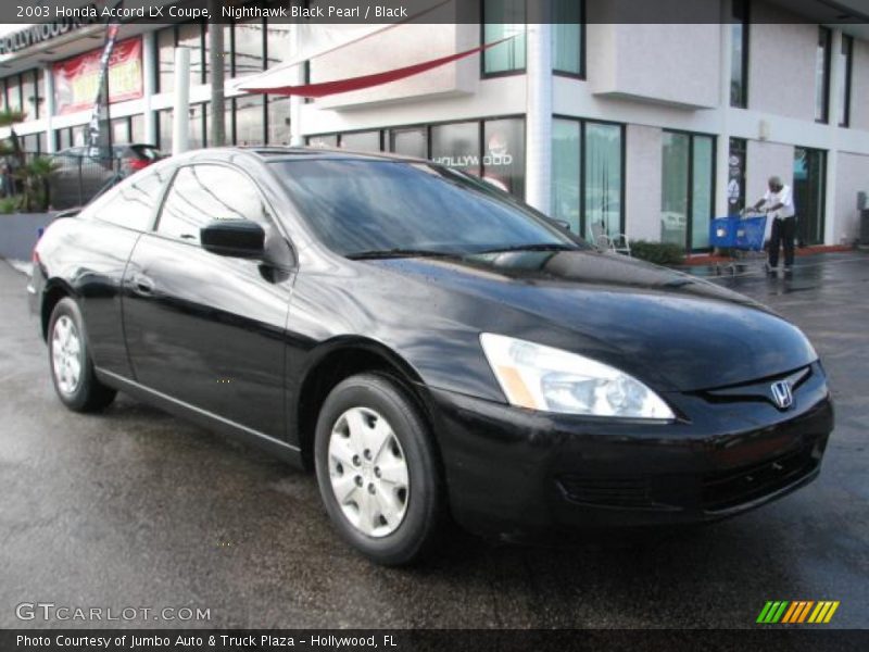 Nighthawk Black Pearl / Black 2003 Honda Accord LX Coupe
